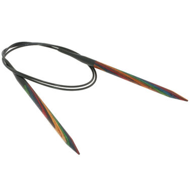 Lana Grossa Rundsticka Design-trä: Multicolor St. 6,0/80cm