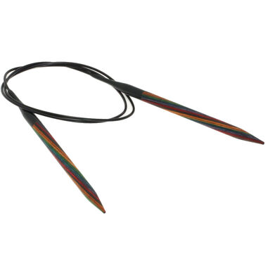 Lana Grossa Rundsticka Design-trä: Multicolor St. 6,5/80cm