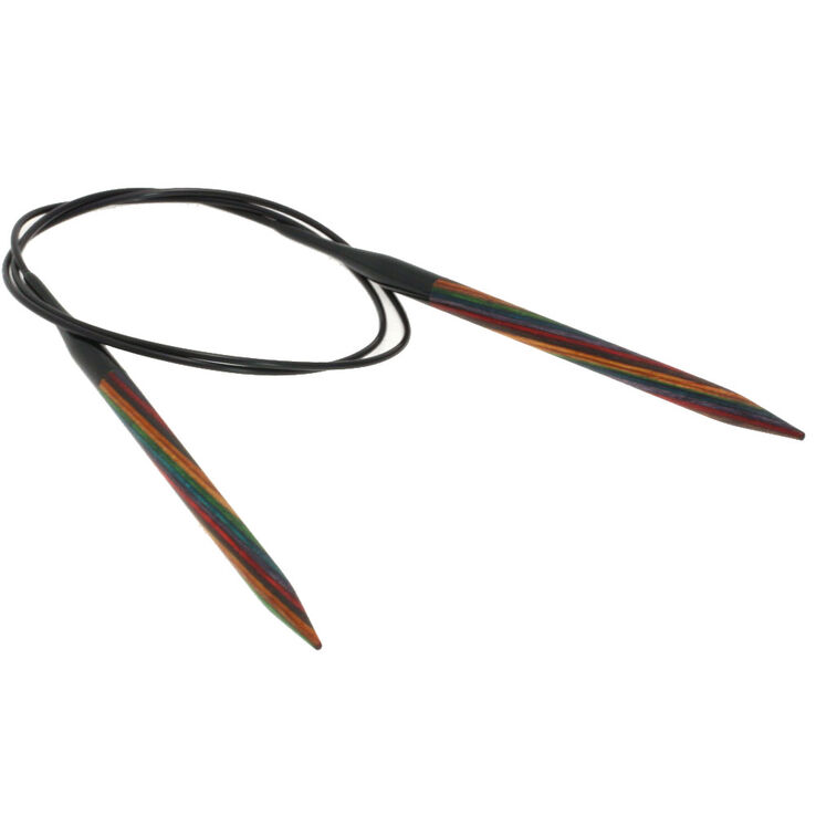 Lana Grossa Rundsticka Design-trä: Multicolor St. 6,5/80cm