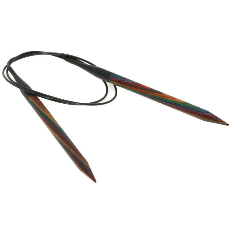 Lana Grossa Rundsticka Design-trä: Multicolor St. 8,0/80cm