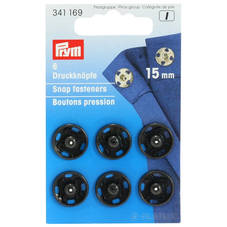 PRYM 341169/15mm | 01-svart