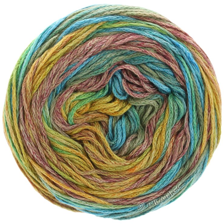 Lana Grossa ALTA MODA COTOLANA Print | 101-turkos/mint/curry/brun/kamel