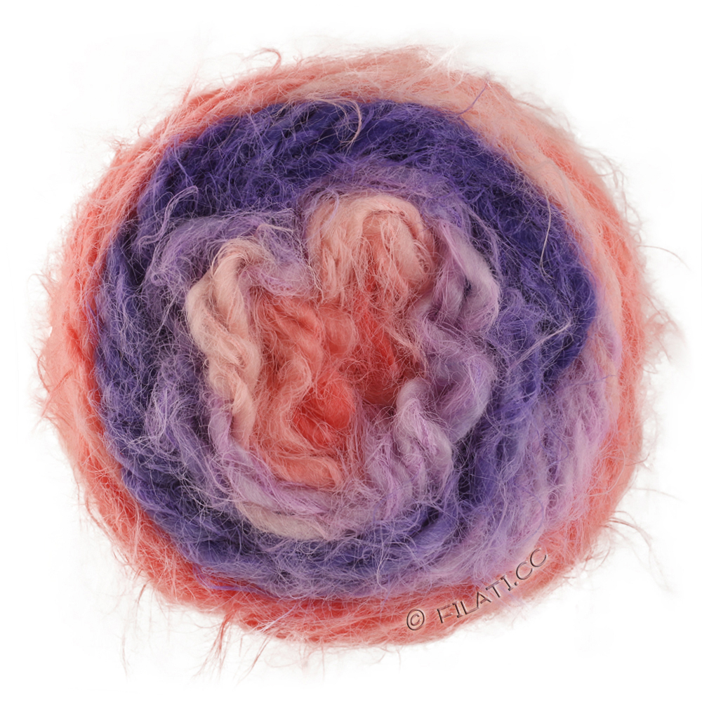 Lana Grossa  | 105-lax/puderrosa/syren/blålila/violett