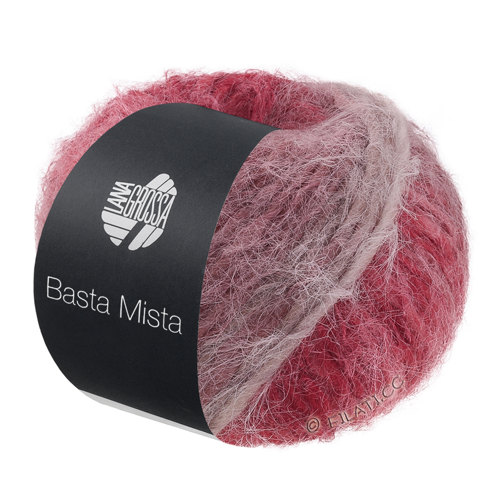 Lana Grossa BASTA MISTA | 119-burgund/vinröd/gråröd/taupe/gråbeige
