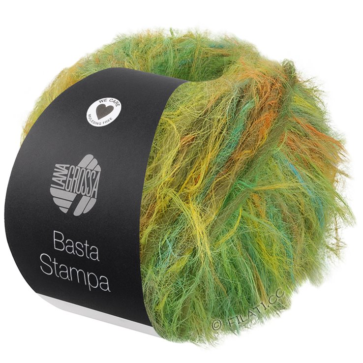 Lana Grossa BASTA STAMPA | 201-gul/orange/grön/pistasch
