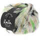 Lana Grossa BRUSHY Uni/Print (lala BERLIN) | 102-råvit/lax/svart/giftgrön
