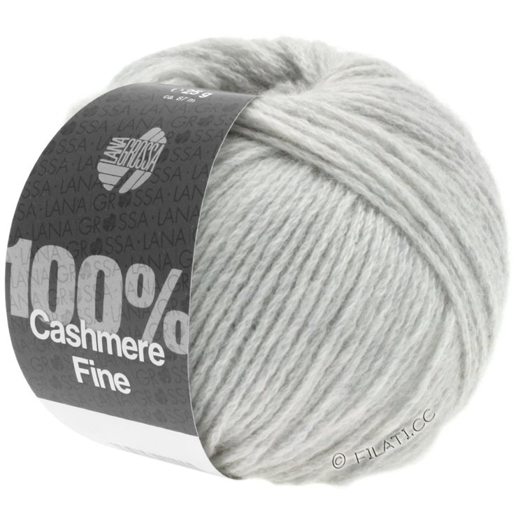 Lana Grossa 100% Cashmere Fine | 01-silvergrå