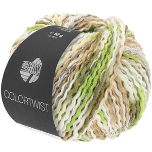 Lana Grossa COLORTWIST | 10-råvit/kamel/ljus grå/grå/ljus grön/oliv
