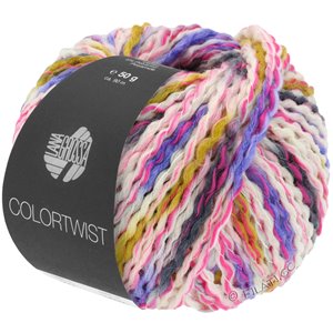 Lana Grossa COLORTWIST | 12-råvit/pink/ljus grå/senapsgul/grå/lila