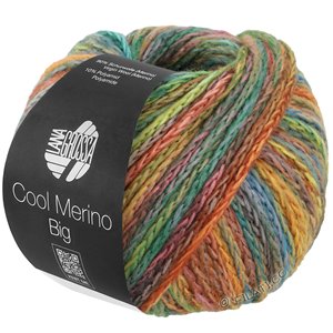 Lana Grossa COOL MERINO Big Color | 404-karamell/jade/petrol/ocker/oliv/rosa/mörk brun