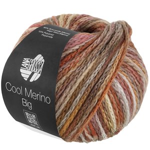 Lana Grossa COOL MERINO Big Color | 406-nougat/beige/taupe/cognac/rosenträ/silvergrå/gråbrun/gammalrosa
