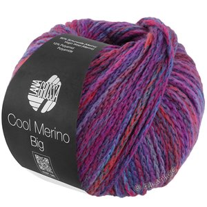 Lana Grossa COOL MERINO Big Color | 408-fuchsia/violett/blågrå/rökblå/ljus grå/blå/tomat