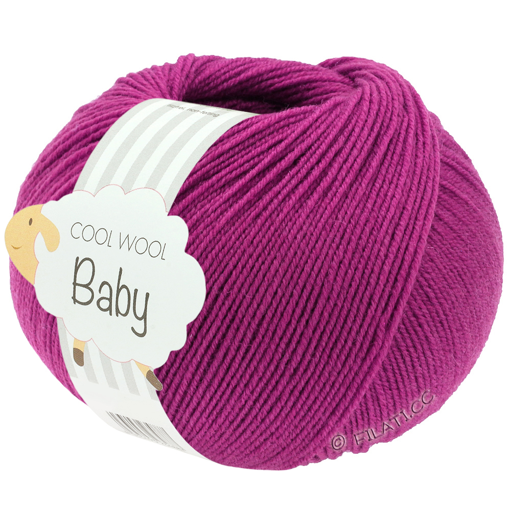 Lana Grossa COOL WOOL Baby Uni/Print 50g | 345-rödviolett