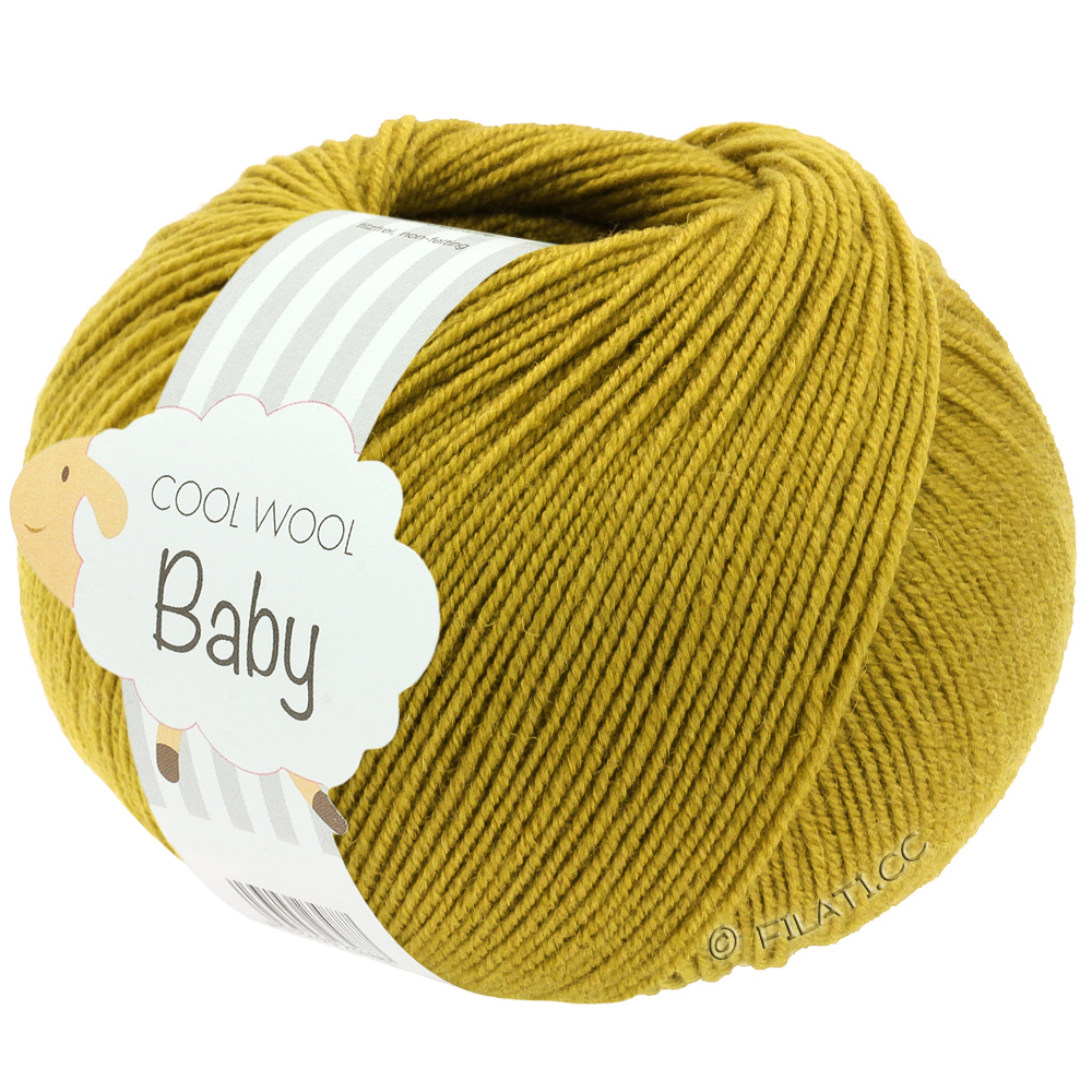 Lana Grossa COOL WOOL Baby Uni/Print 50g | 346-senapsgul