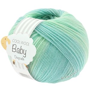 Lana Grossa COOL WOOL Baby Dégradé | 502-vitgrön/pastellturkos/lysande grön