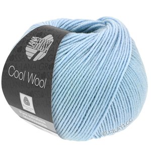 Lana Grossa COOL WOOL   Uni/Melange/Neon | 0430-ljus blå