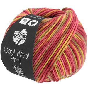 Lana Grossa COOL WOOL  Print | 825-gul/orange/kamel/nougat/röd/mörk röd