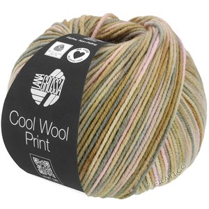 Lana Grossa COOL WOOL  Print | 827-beige/kamel/gammalrosa/grå