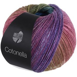 Lana Grossa COTONELLA | 08-mossgrön/blågrön/svartgrön/oliv/rödviolett/sjögrön