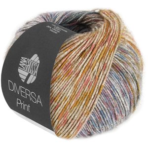 Lana Grossa DIVERSA PRINT | 104-grå/orange/pink/gul/oliv