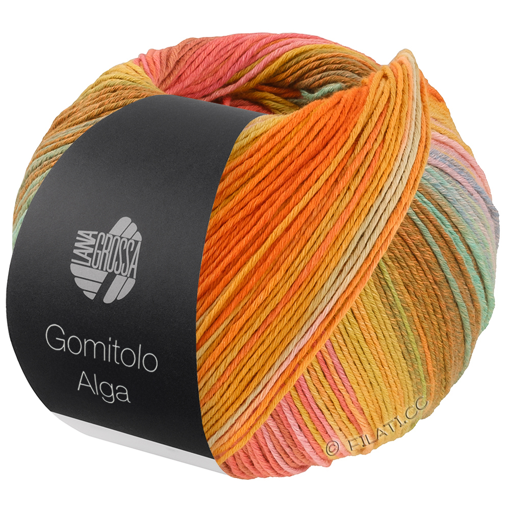 Lana Grossa  | 2022-gulgrön/gulorange/rödorange/lax/vit/turkos/ocker/mjuk grön/rosa