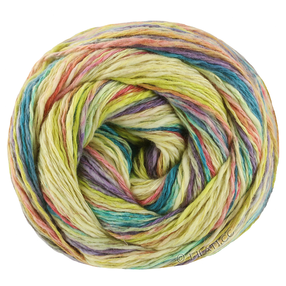 Lana Grossa  | 3043-vanilj/fuchsia/pistasch/blåviolett/petrolblå/gammalrosa