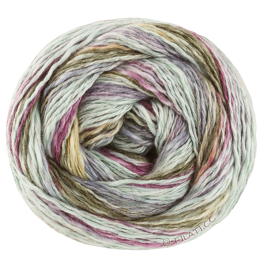 Lana Grossa  | 3044-mint/gråblå/grågrön/rödviolett/lavendel/saffransgul