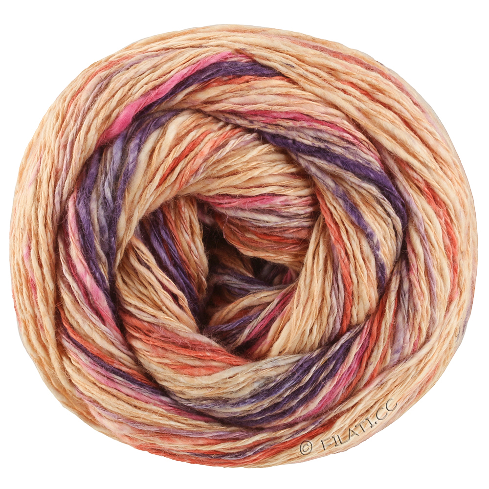 Lana Grossa  | 3045-persika/rost/plommon/pink/syren/rökblå