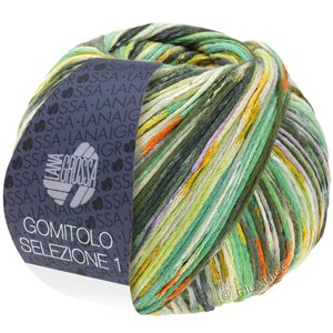 Lana Grossa GOMITOLO SELEZIONE 1 | 1003-ljus grön/gul/smaragd/oliv/grå/orange/mossgrön/mörk grön