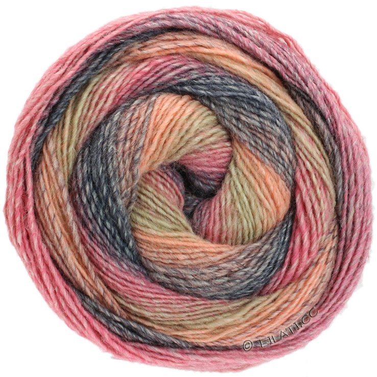 Lana Grossa GOMITOLO VERSIONE | 404-lax/gråbeige/nejlika/antracit