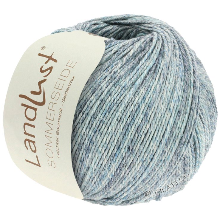Lana Grossa LANDLUST SOMMERSEIDE Mélange | 106-mint/jeans/grå