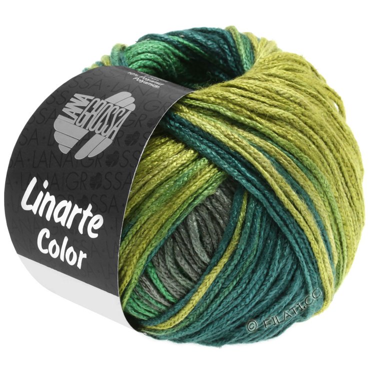 Lana Grossa LINARTE Color | 205-oliv/grön/petrol/grafit