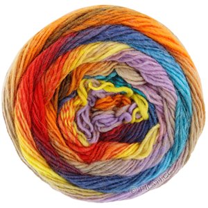 Lana Grossa MEILENWEIT 100g Color Mix Multi | 8010-mint/turkos/petrol/taupe/khaki/umbra/nattblå