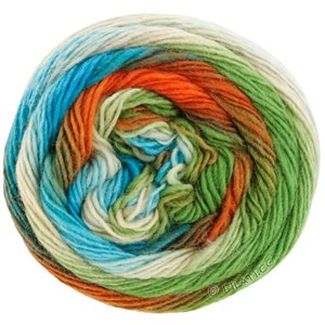 Lana Grossa MEILENWEIT 100g Color Mix Multi | 8012-jade/rost/sjögrön/blå/ljus blå/ecru/grön