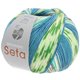 Lana Grossa MEILENWEIT 100g Seta Adriana | 3244-petrol/vit/turkos/grå/grön