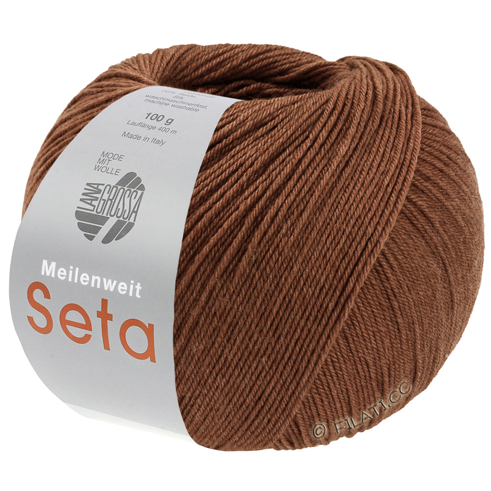 Lana Grossa MEILENWEIT 100g Seta | 62-nougat