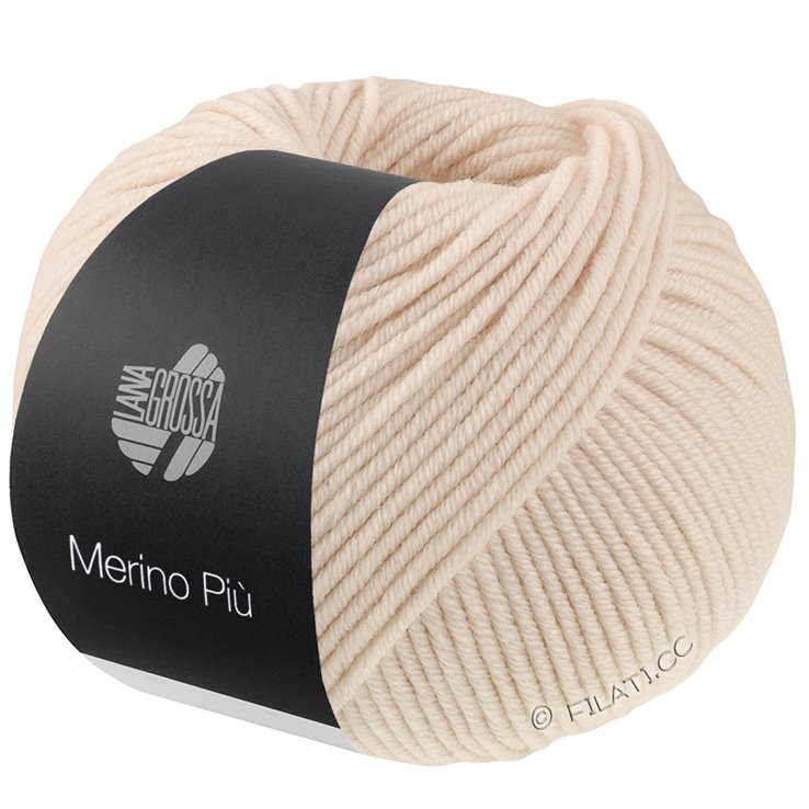 Lana Grossa MERINO PIÙ | 01-ljus beige