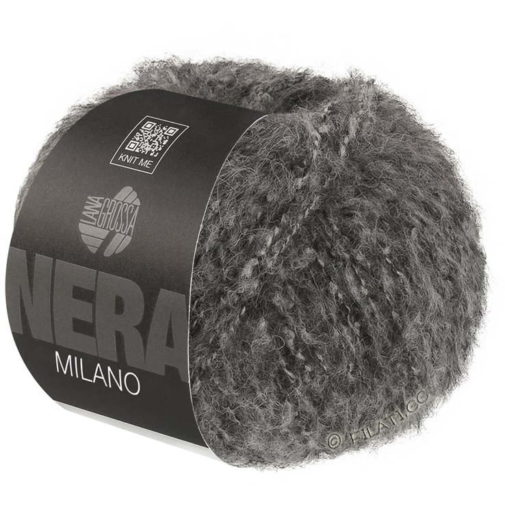 Lana Grossa MILANO (Nera) | 02-mörk grå melerad