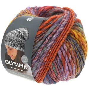 Lana Grossa OLYMPIA Classic | 108-musgrå/rost/turkos/gråblå/curry/syren/orange/röd