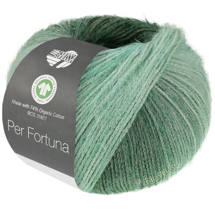 Lana Grossa PER FORTUNA DÉGRADÉ (GOTS) | 102-grågrön/svartgrön/jade/natur