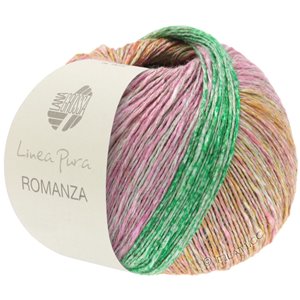 Lana Grossa ROMANZA (Linea Pura) | 02-pastellorange/pastelllila/jade/turkos/gråblå/gråröd