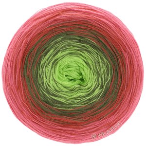 Lana Grossa SHADES OF COTTON | 120-fuchsia/pink/rödorange/grågrön/ljus grön