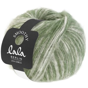 Lana Grossa SMOOTHY (lala BERLIN) | 08-ljus grå/resedagrön