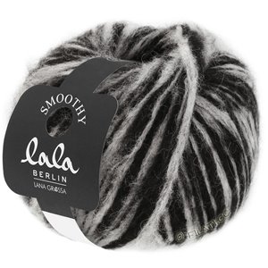 Lana Grossa SMOOTHY (lala BERLIN) | 10-grå/svart