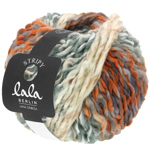 Lana Grossa STRIPY (lala BERLIN) | 01-vit/grå/rost/orange/mörk grå