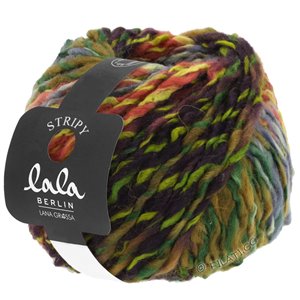 Lana Grossa STRIPY (lala BERLIN) | 07-grå/tegelröd/gulgrön/bladgrön/svartgrön/olivbrun