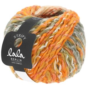 Lana Grossa STRIPY (lala BERLIN) | 11-lax/natur/orange/ljus grå/taupe