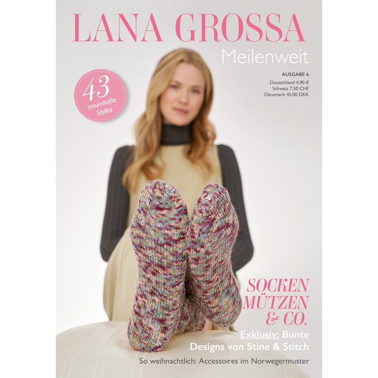 MEILENWEIT No. 6 - Magasin (DE) + Beskrivningar (DK) från Lana Grossa