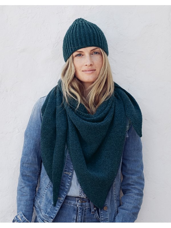 Lana Grossa TREKANTSSJAL Cashmere 16 Fine- Stickmönster (SE)