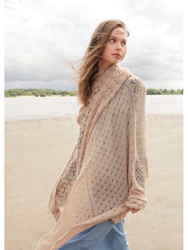 Lana Grossa TREKANTSSJAL Cool Wool Lace - Stickbeskrivning (SE)